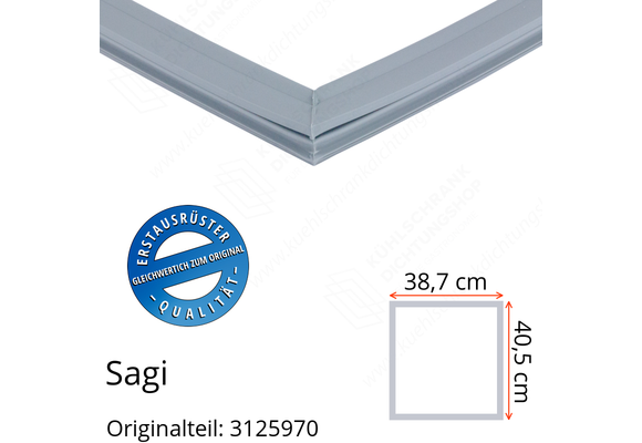 Sagi Schubladendichtung 40,5 x 38,7 cm Ersatzteil: 3125970 für verschiedene Modelle