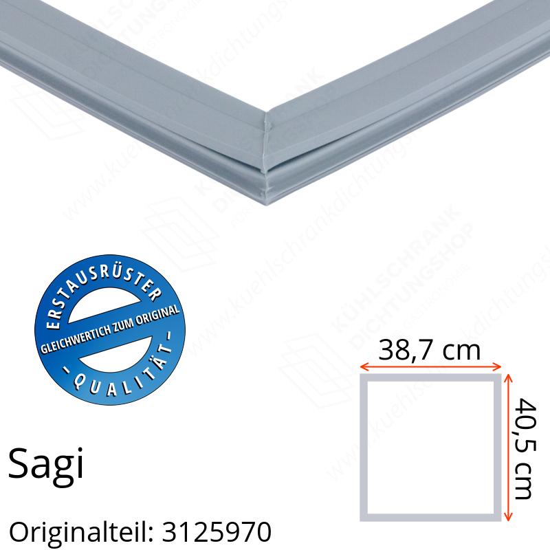Sagi Schubladendichtung 40,5 x 38,7 cm Ersatzteil: 3125970 für verschiedene Modelle