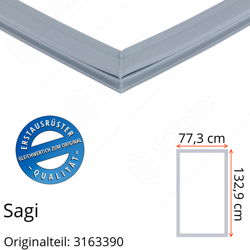 Sagi Türdichtung 132,9 x 77,3 cm Ersatzteil: 3163390 für verschiedene Modelle