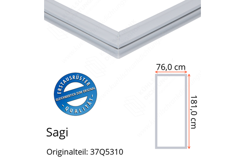 Sagi Türdichtung 181,0 x 76,0 cm Ersatzteil: 37Q5310 für verschiedene Modelle
