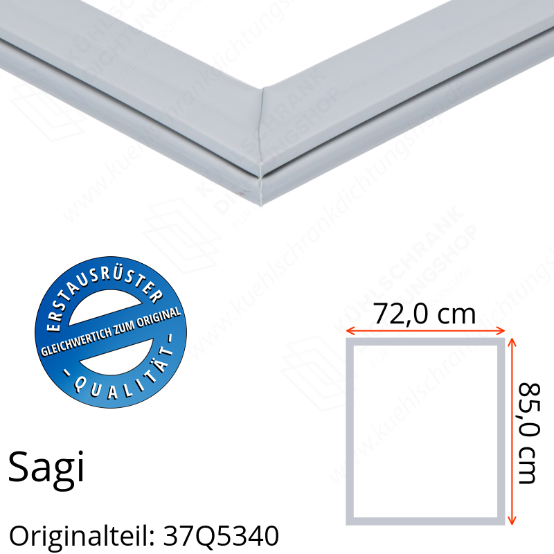 Sagi Türdichtung 85,0 x 72,0 cm Ersatzteil: 37Q5340 für verschiedene Modelle