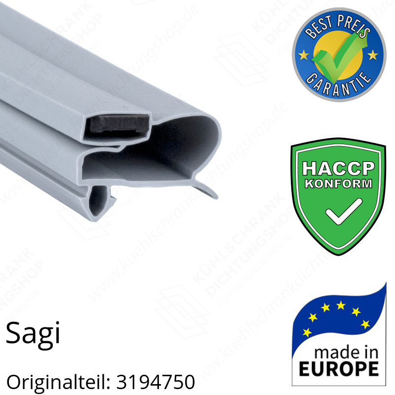 Sagi Türdichtung 111,0 x 41,5 cm Ersatzteil: 3194750 für verschiedene Modelle