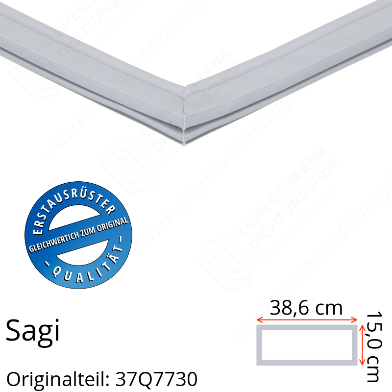 Sagi Schubladendichtung 15,0 x 38,6 cm Ersatzteil: 37Q7730 für verschiedene Modelle