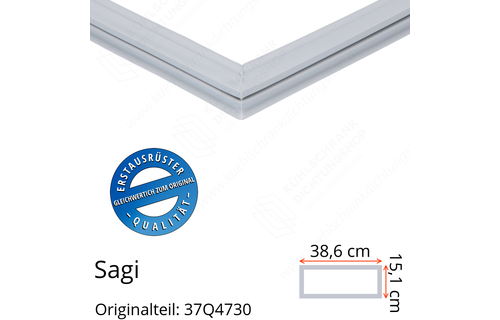 Sagi Schubladendichtung 15,1 x 38,6 cm Ersatzteil: 37Q4730 für verschiedene Modelle