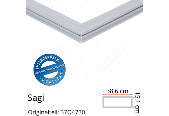 Sagi Schubladendichtung 15,1 x 38,6 cm Ersatzteil: 37Q4730 für verschiedene Modelle