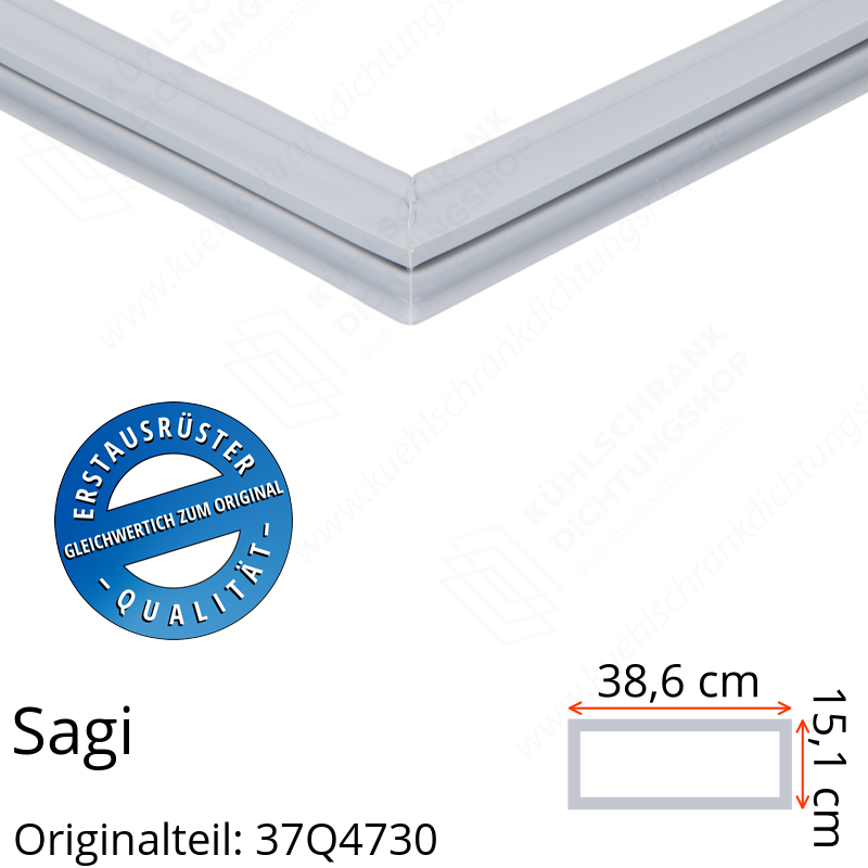 Sagi Schubladendichtung 15,1 x 38,6 cm Ersatzteil: 37Q4730 für verschiedene Modelle