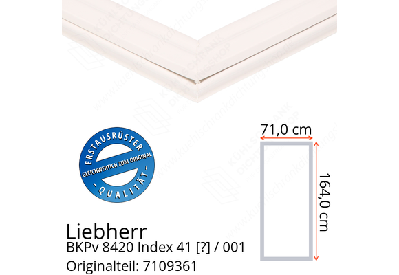 Liebherr BKPv 8420 Index 41 / 001  Serie Türdichtung 164,0 x 71,0 cm