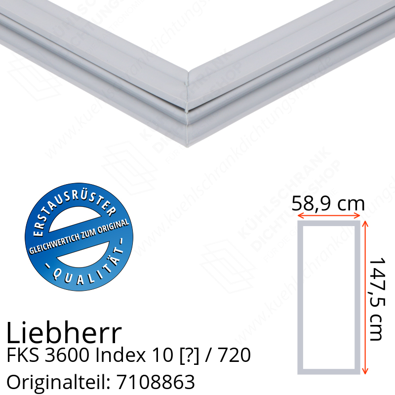 Liebherr FKS 3600 Index 10 / 720 Serie Türdichtung 147,5 x 58,9 cm