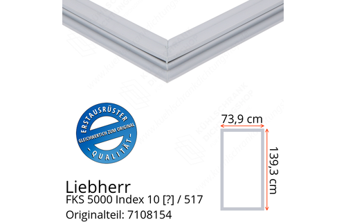 Liebherr FKS 5000 Index 10 / 517  Serie Türdichtung 139,3 x 73,9 cm
