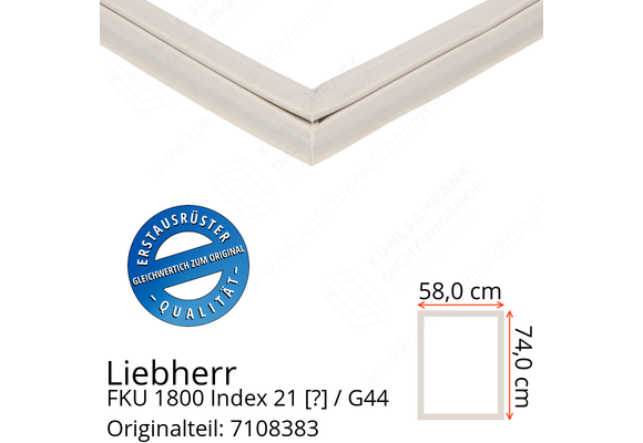 Liebherr FKU 1800 Index 21 / G44  Serie Türdichtung 74,0 x 58,0 cm