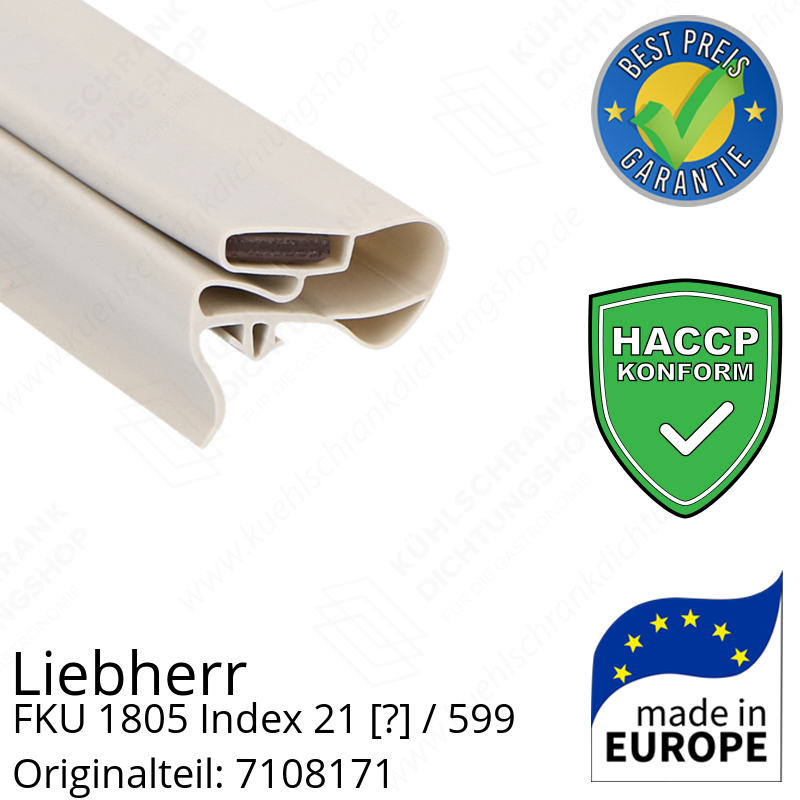 Liebherr FKU 1805 Index 21 / 599  Serie Türdichtung 74,0 x 58,0 cm