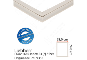 Liebherr FKUv 1660 Index 23 / 599  Serie Türdichtung 74,0 x 58,0 cm