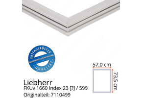 Liebherr FKUv 1660 Index 23 / 599  Serie Türdichtung 73,5 x 57,0 cm