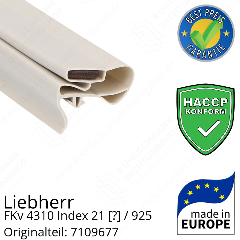 Liebherr FKv 4310 Index 21 / 925  Serie Türdichtung 166,5 x 58,5 cm