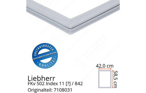 Liebherr FKv 502 Index 11 / 842  Serie Türdichtung 58,5 x 42,0 cm