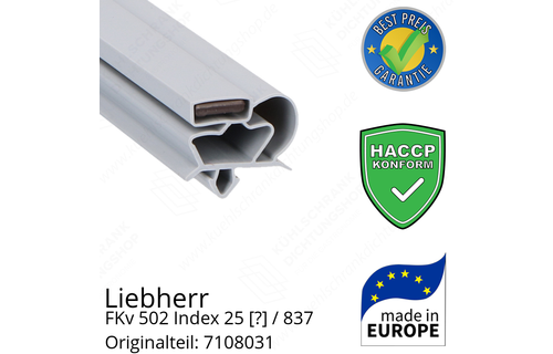 Liebherr FKv 502 Index 25 / 837  Serie Türdichtung 58,5 x 42,0 cm