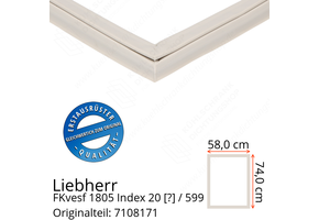 Liebherr FKvesf 1805 Index 20 / 599  Serie Türdichtung 74,0 x 58,0 cm