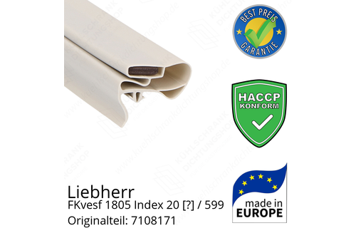 Liebherr FKvesf 1805 Index 20 / 599  Serie Türdichtung 74,0 x 58,0 cm