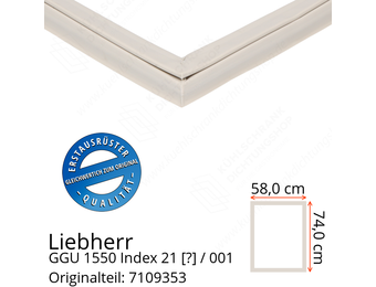 Liebherr GGU 1550 Index 21 / 001  Serie Türdichtung 74,0 x 58,0 cm