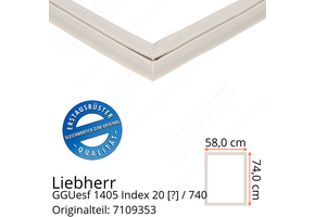 Liebherr GGUesf 1405 Index 20 / 740  Serie Türdichtung 74,0 x 58,0 cm