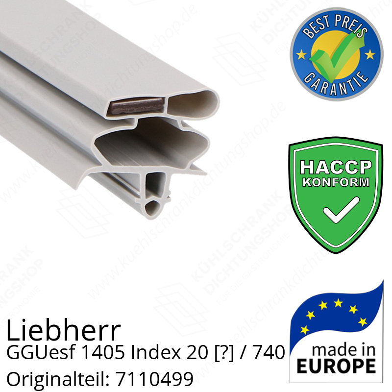 Liebherr GGUesf 1405 Index 20 / 740  Serie Türdichtung 73,5 x 57,0 cm