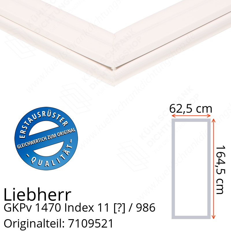 Liebherr GKPv 1470 Index 11 / 986  Serie Türdichtung 164,5 x 62,5 cm