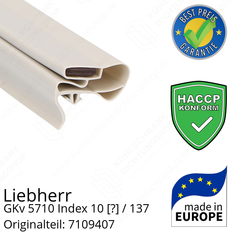 Liebherr GKv 5710 Index 10 / 137  Serie Türdichtung 156,5 x 72,0 cm