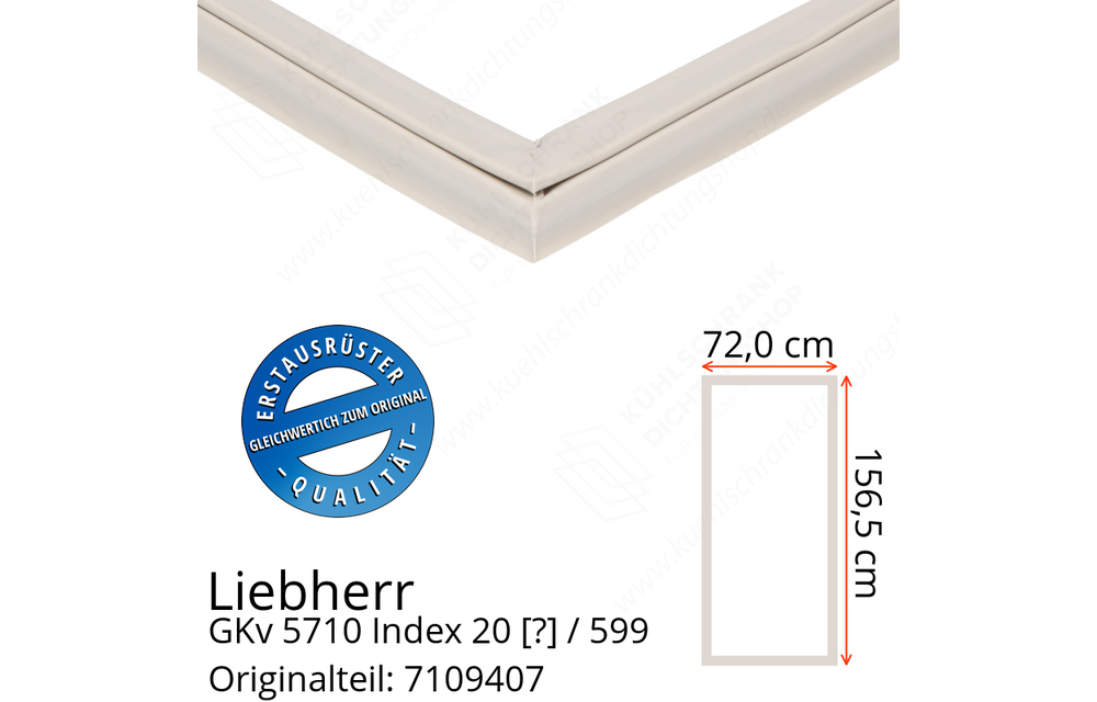 Liebherr GKv 5710 Index 20 / 599 Serie Türdichtung 156,5 x 72,0 cm