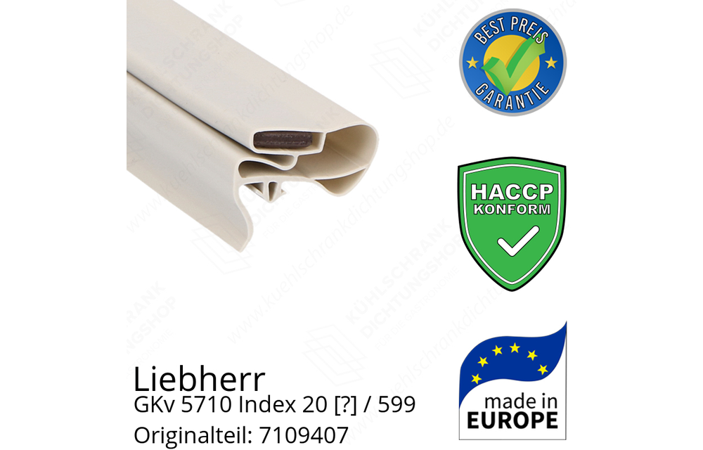 Liebherr GKv 5710 Index 20 / 599 Serie Türdichtung 156,5 x 72,0 cm