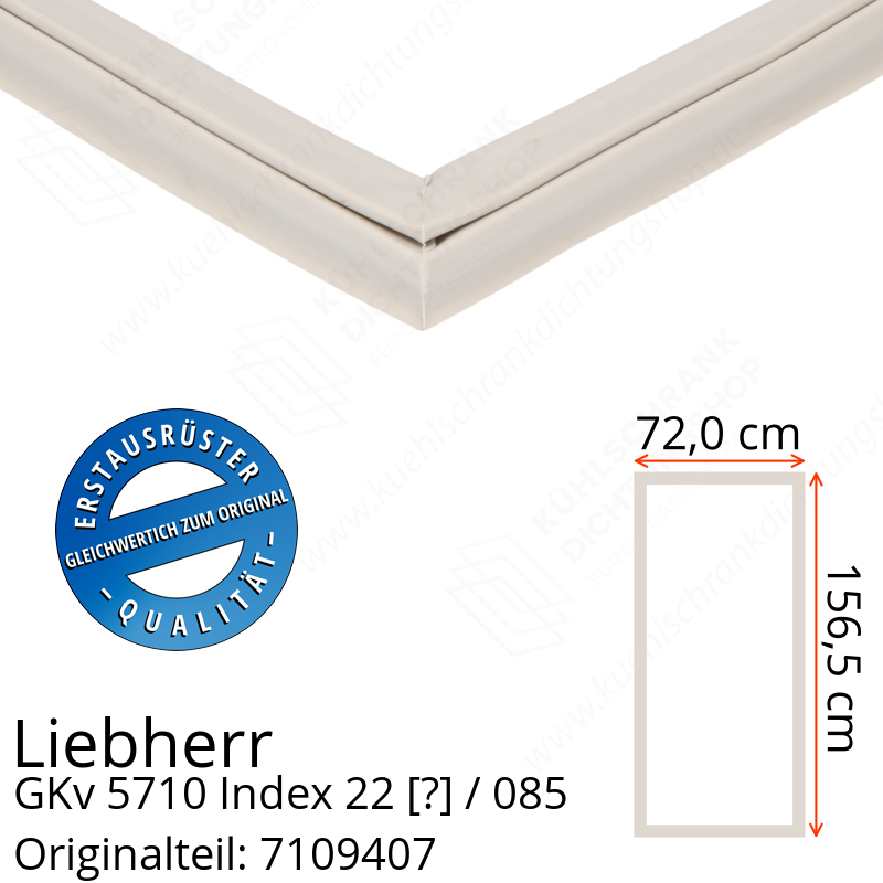 Liebherr GKv 5710 Index 22 / 085  Serie Türdichtung 156,5 x 72,0 cm