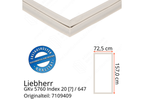 Liebherr GKv 5760 Index 20 / 647 Serie Türdichtung 157,0 x 72,5 cm