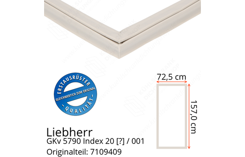 Liebherr GKv 5790 Index 20 / 001  Serie Türdichtung 157,0 x 72,5 cm