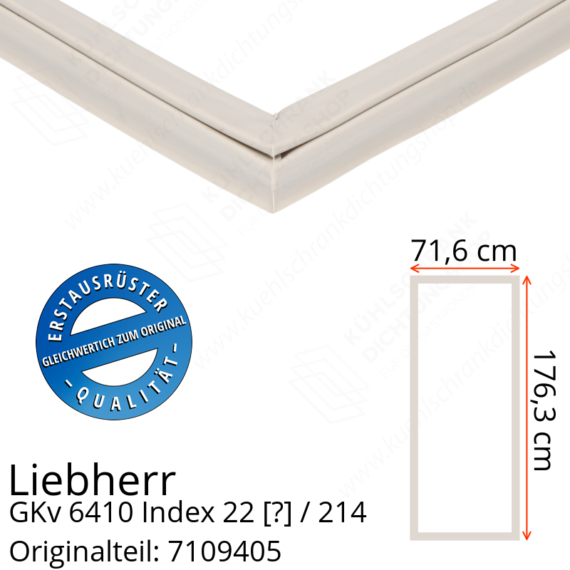 Liebherr GKv 6410 Index 22 / 214  Serie Türdichtung 176,3 x 71,6 cm