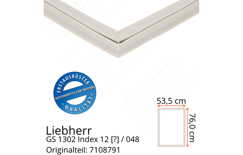 Liebherr GS 1302 Index 12 / 048  Serie Türdichtung 76,0 x 53,5 cm