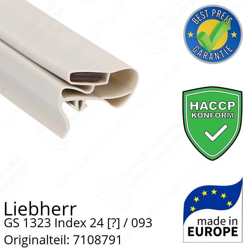 Liebherr GS 1323 Index 24 / 093  Serie Türdichtung 76,0 x 53,5 cm