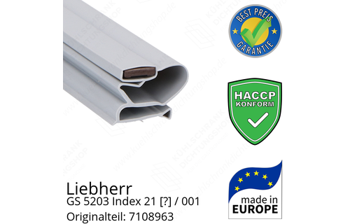 Liebherr GS 5203 Index 21 / 001  Serie Türdichtung 158,5 x 73,4 cm