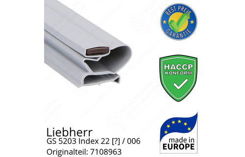 Liebherr GS 5203 Index 22 / 006  Serie Türdichtung 158,5 x 73,4 cm