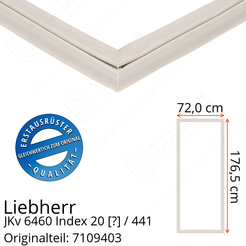Liebherr JKv 6460 Index 20 / 441  Serie Türdichtung 176,5 x 72,0 cm