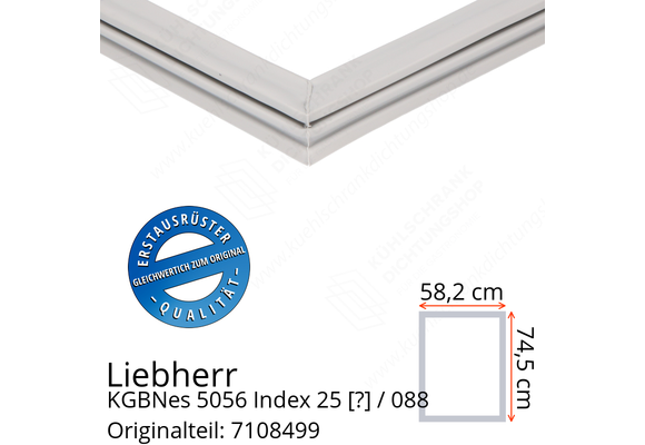 Liebherr KGBNes 5056 Index 25 / 088  Serie Türdichtung 74,5 x 58,2 cm