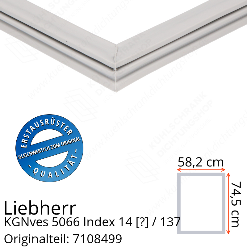 Liebherr KGNves 5066 Index 14 / 137  Serie Türdichtung 74,5 x 58,2 cm