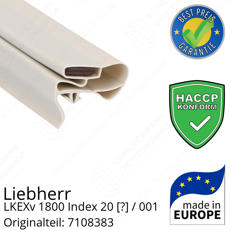 Liebherr LKEXv 1800 Index 20 / 001  Serie Türdichtung 74,0 x 58,0 cm