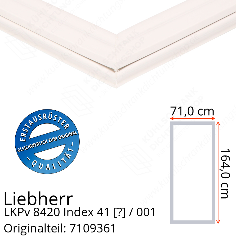 Liebherr LKPv 8420 Index 41 / 001  Serie Türdichtung 164,0 x 71,0 cm