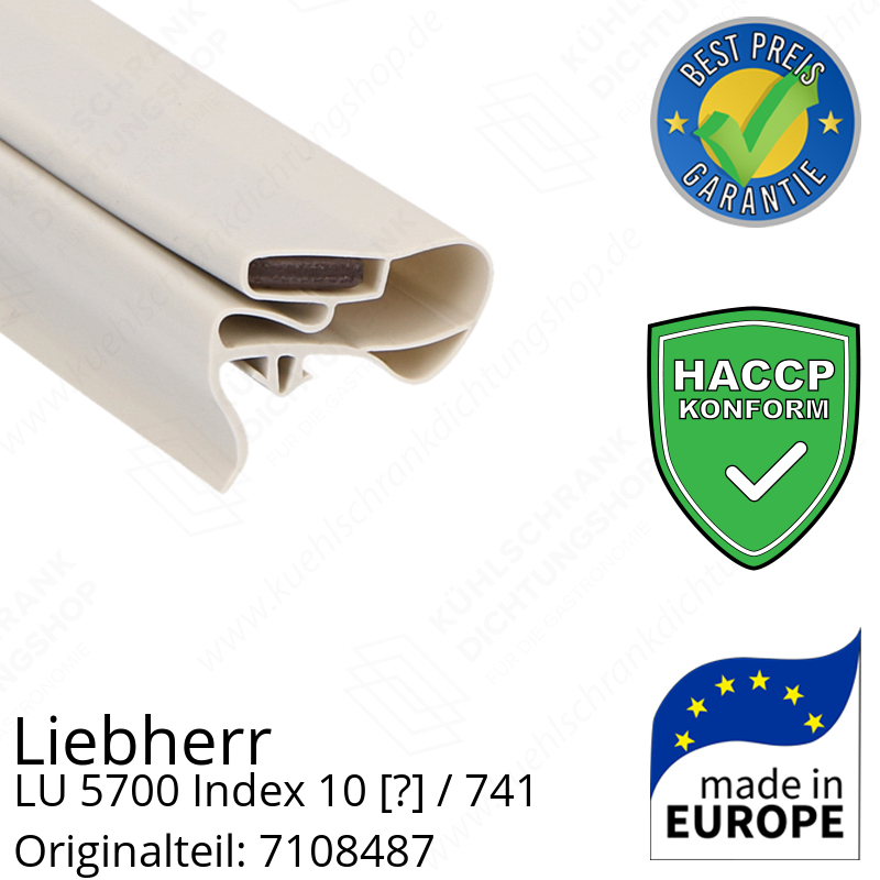 Liebherr LU 5700 Index 10 / 741  Serie Türdichtung 158,0 x 72,0 cm