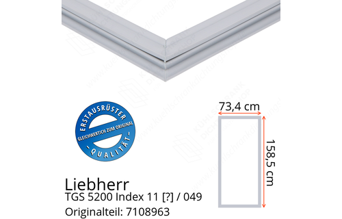 Liebherr TGS 5200 Index 11 / 049  Serie Türdichtung 158,5 x 73,4 cm