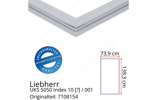 Liebherr UKS 5050 Index 10 / 001  Serie Türdichtung 139,3 x 73,9 cm