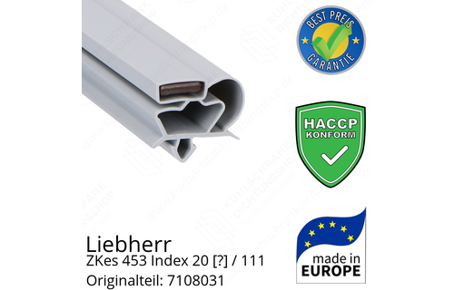 Liebherr ZKes 453 Index 20 / 111  Serie Türdichtung 58,5 x 42,0 cm