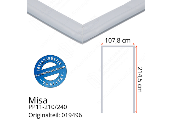 Misa PP11-210/240 Türdichtung 214,5 x 107,8 x 214,5 cm