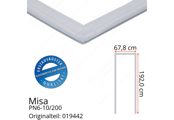 Misa PN6-10/200 Türdichtung 192,0 x 67,8 x 192,0 cm