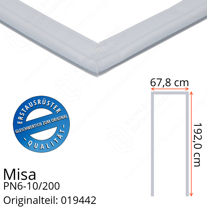 Misa PN6-10/200 Türdichtung 192,0 x 67,8 x 192,0 cm