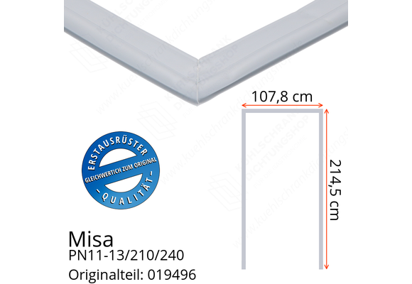 Misa PN11-13/210/240 Türdichtung 214,5 x 107,8 x 214,5 cm